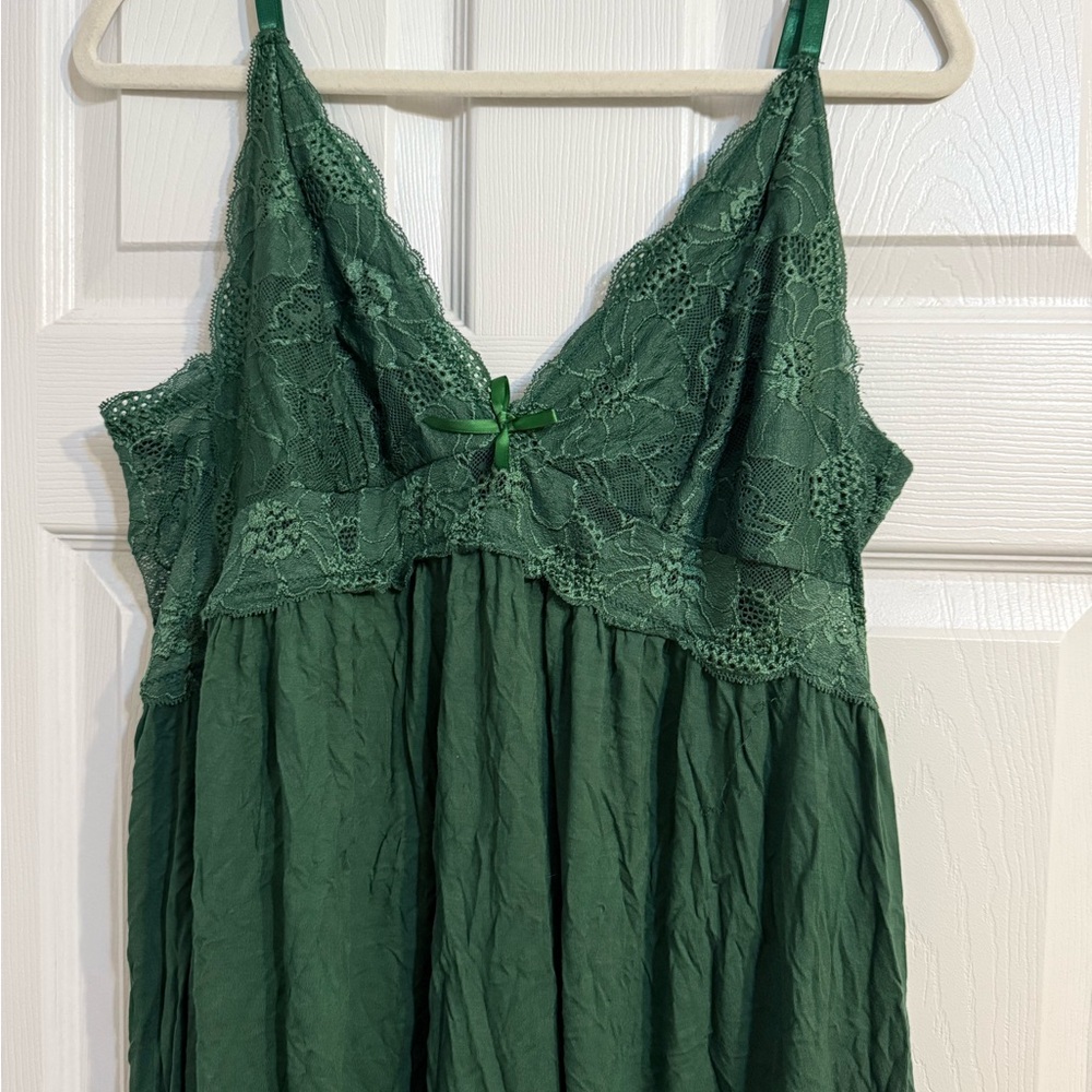 Green Lace Slip Dress